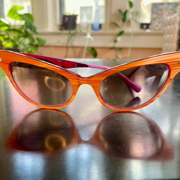 Christian Dior Cat Eyes Pink and Orange Meow! - Picture 1 of 11